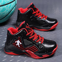 Youth Basketball Shoes Outdoor Non slip Durable Sports Shoes Boys Spring and Autumn Fashion Trend Leather Sneaker