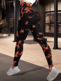 Tie Dye Gym Yoga Pants Fitness Workout Sportswear Clothing For Women High Waist Scrunch Butt Liftting Sports Leggings