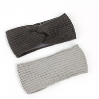 Winter Autumn Thicken Knitting Woolen Wide Headband Plush Lined Headwrap Turban Hairbands For Women Keep Warm Female Ear Warmers