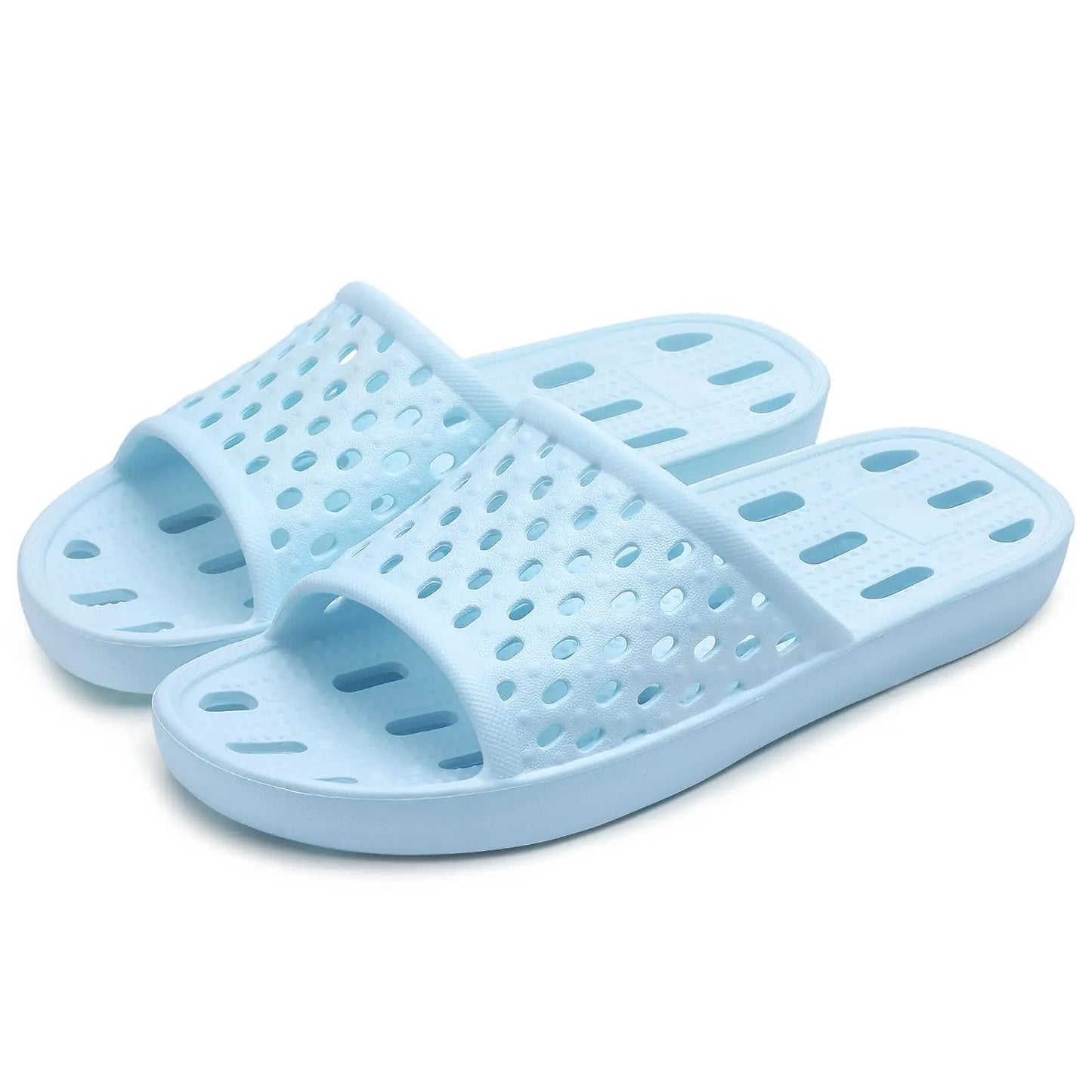 CRACOMIN Summer New Shower Shoes For Women Quick Dry Pool Sandals With Drain Holes Bathroom Slides Lightweight EVA Home Slippers