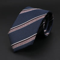 New Style Fashion Jacquard Paisley Striped Necktie For Men 7cm Dark Blue Black Formal Business Party Skinny Slim Cravat Tie Gift