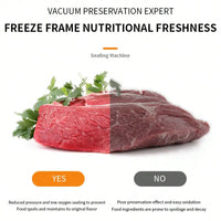 Electric Vacuum Sealer Dry/Wet Food Sealed Packaging Kitchen Food Storage Seal Built-in Cutter Knife