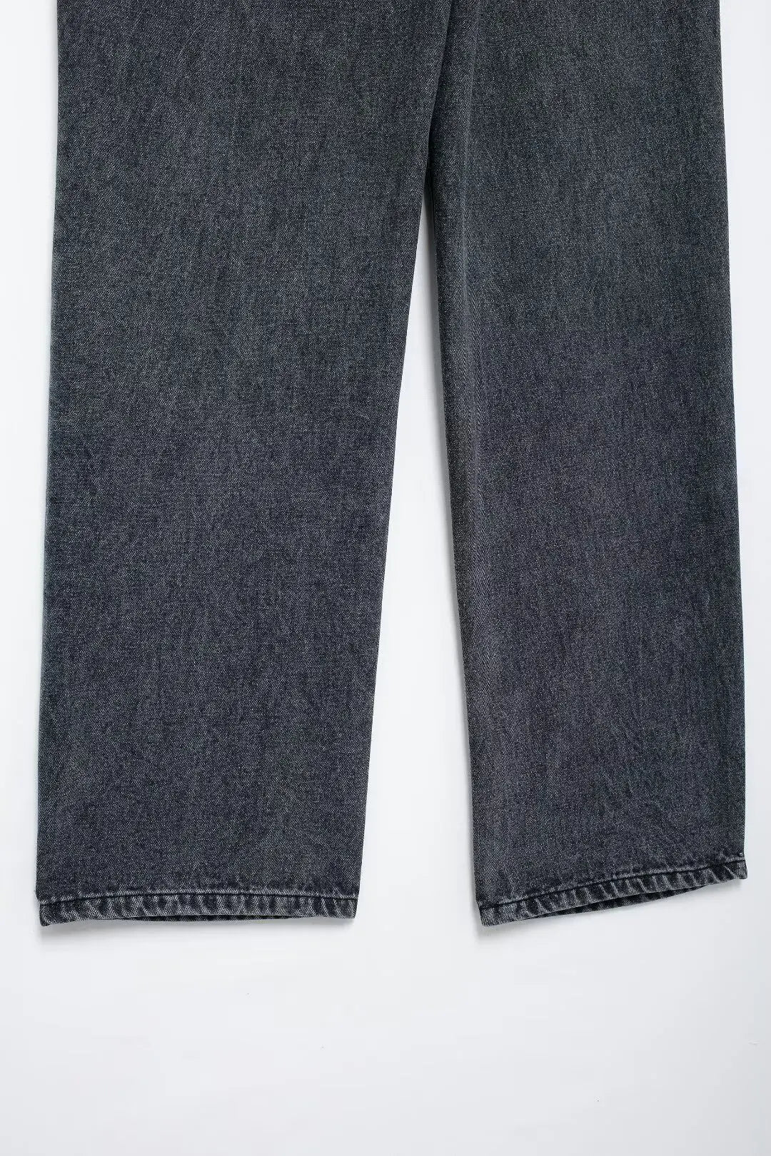 Jeans For Women 2024 Denim Solid Loose Zipper Fly Female Hole Trouser Pockets Wild Basic Commute Woman Wide Leg Long Pant