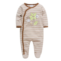 KAVKAS 1/2/3 Pcs Baby Boys Rompers Cartoon Print Overalls Cotton Infant Clothing Kids Jumpsuit Newborn Pajimas 0-3 Months
