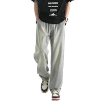 2025 men's fashionable loose wide leg jeans, casual straight leg high street retro loose jeans, casual comfortable jeans, elasti