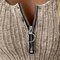 Ladies' fashionable temperament slim fit double-sided pocket zipper solid color vest dress