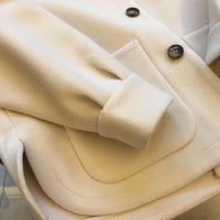 Coats Women Wool Blends Hooded Knitted Fake Two Pieces Single Breasted Coat Full Sleeve Casual Splice Jackets Autumn 2024