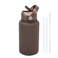 PuraCool Custom Water Bottle 650ml/22oz Insulated Thermos Personalized Tumbler Flask with Straw