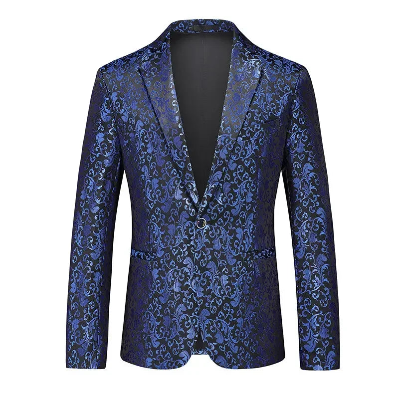 Blue Men's Blazer,Wedding Party Dress Jacket,Khaki Black White Available,Slim Fit Blazer,Asian Size M-6XL