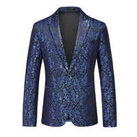 Blue Men's Blazer,Wedding Party Dress Jacket,Khaki Black White Available,Slim Fit Blazer,Asian Size M-6XL