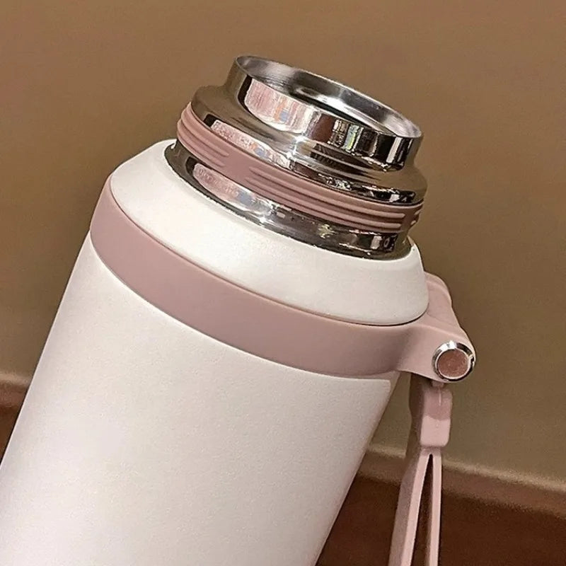 JUSTINLAU Spot Goods 600/800ML Thermos Cup Vacuum Flasks with Tea Strainer Stainless Steel Portable Travel Thermal Water Bottles