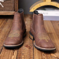 Boots for Men Chelsea Boots Embroidered Mens Boots Man Shoes Vintage Boot