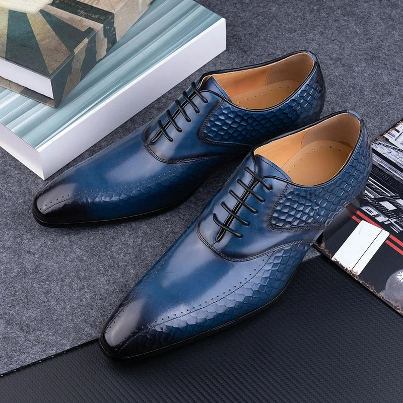 Factory Wholesale Men Leather Shoes Luxury Dress Office Wedding Party Suits Matching Footwear Handmade Fashion Business Man shoe
