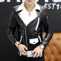 Male Leather Blazer Thin Trendy 2025 Slim Fit Coat Fashion Single Models Fashionable Gentleman Spring Clothes Men's Suit Jackets