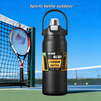 Insulated Stainless Steel Travel Mug 1000ml 1500ml Large Capacity Camping Car Cup Hot Cold Drink Insulation Durable Outdoor Car