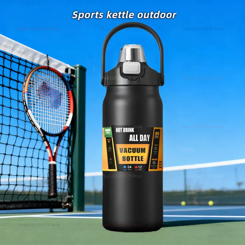 Insulated Stainless Steel Travel Mug 1000ml 1500ml Large Capacity Camping Car Cup Hot Cold Drink Insulation Durable Outdoor Car