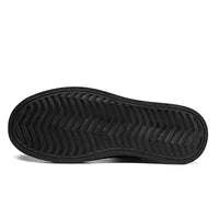 Men's Black Boots Versatile Casual Leather Boots Zipper PU Flat Bottom Casual Walking Shoes Autumn and Winter Men One Foot Shoes
