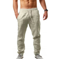 baggy pants Men's ropa hombre  Cotton Linen Casual Pants Breathable Trousers Fitness Streetwear Clothing Jogging spring Summer
