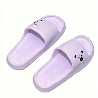 Summer Cartoon Bear Indoor Slippers for Women Lightweight Soft EVA Slides Woman Comfort Home Bathroom Non Slip Slippers