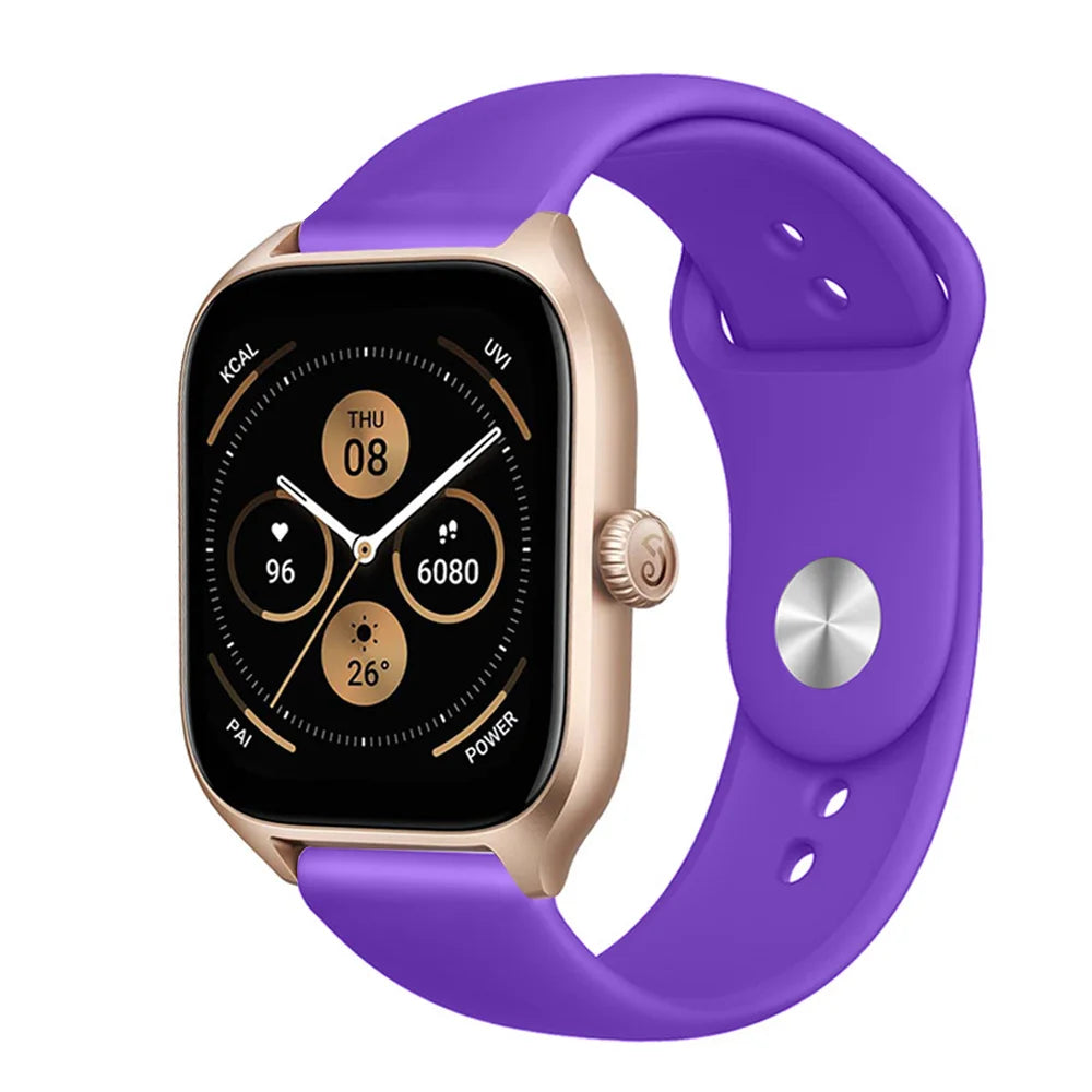 20mm/22mm Silicone band For Amazfit GTS 3/2/2e/GTS2 Mini/GTR 42mm/47mm/GTR 3/3 Pro/2/2e Sport Watch Bracelet Amazfit bip 6 strap