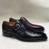 Men's Classic Cow Leather Brogue Shoes Lace-Up Pointed Toe Breathable High-Quality Footwear Sizes 39-46