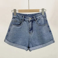 Ins Shorts Women Denim Vintage Summer Basic Simple All-match Hot Sale High Waist Leisure Ulzzang Ladies Streetwear Chic Classic