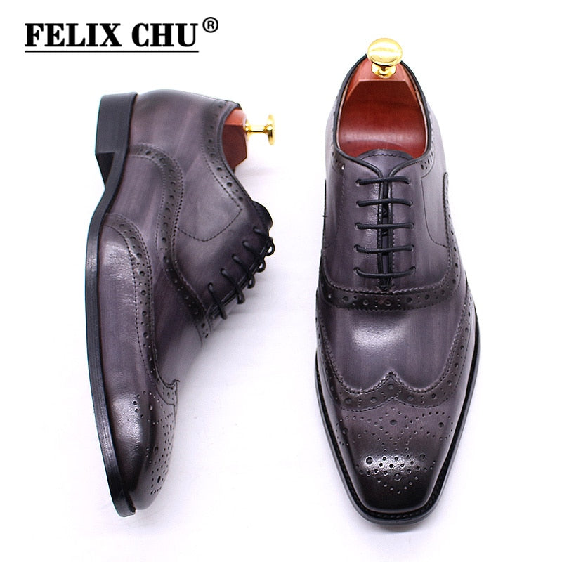 Big Size 6-13 Luxury Men Dress Shoes Genuine Calf Leather Oxford Shoes for Men