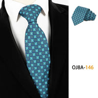 Fashion 8CM Mens Necktie Print Patterns Classic Neck Ties For Man Groom  Handfeel Polyester Necktie Business Wedding Accessories