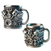 Stainless Steel Mug Cup Engine Design Water Mug Tea Cup Insulated Beverage Drinkware with Double Wall for Coffee Tea Juice Milk