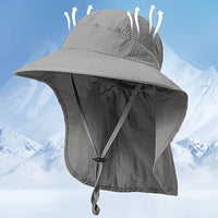 Women UPF50+ Sun Hat Neck Cover Wide Brim UV Protection Outdoor Hiking Fishing Beach Bucket Hat Cycling hat Fishing hat
