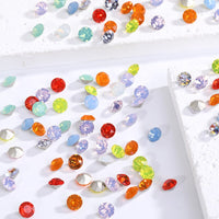 6/8MM Round Rhinestone Glitter Diamond Crystal For Jewelry Making Gems Crafts Bling Glue Beads Applique Nail Charms Crystals