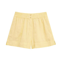 HH 2025 Casual Women Linen Shirt Shorts Sets Summer Lapel Single-Breasted Long Sleeves Shirt Top+Elastic Waist Pocket Shorts