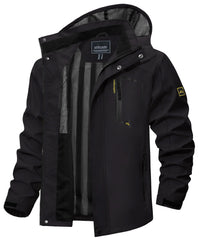 TACVASEN Spring Autumn Lightweight Jackets Mens Mesh Lined Waterproof Rain Jacket Outdoor Fishing Hiking Jacket Male Windbreaker