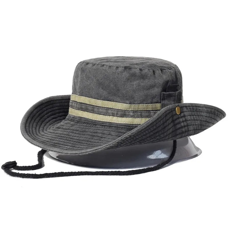 Fishing Hiking Sun Hat Men Women Boonie Wide brim Bucket Hat Outdoor Safari Summer Cap Cotton Bucket Hat