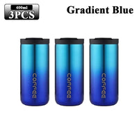 400ML Stainless Steel Coffee Cup Travel Thermal Mug Leak-Proof Thermos Bottle Tea Coffee Mug Office Business Style Thermos