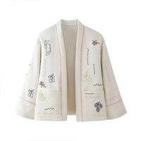 Winter new fashionable women's clothing casual elegant design sense European and American embroidered cotton jacket