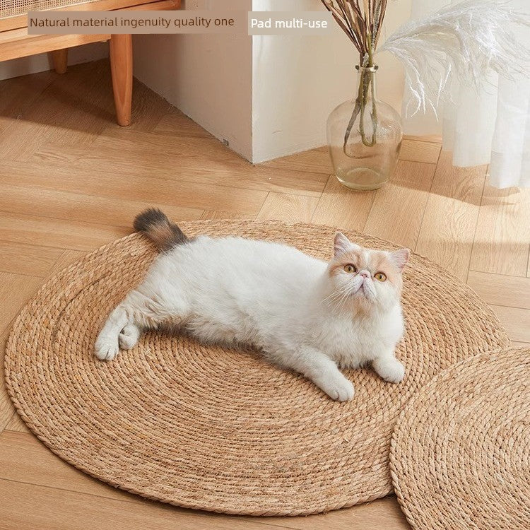 Papyrus Cat Scratch Board Large Grinding Claw Cat Toy Abrasion Resistant Scratch-Resistant Scratch-Resistant Scratching Basin Integrated Cat Nest Rattan Cat Mattress