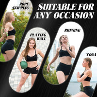 Lucky Plaid Clover St Patrick Day Yoga Shorts for Women High Waisted Biker Shorts Gym Athletic Running Workout Yoga Pants