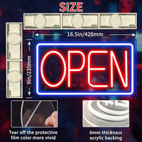 Open Neon Signs for Business LED Neon Open Signs Light Up Open Sign for Shop Store Florists Bar Salon Cafes Restaurant Pubs