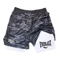 Men Running Shorts 2 In 1 Double-deck Sport Shorts Sportswear Gym Fitness Short Pants Training Jogging Bottom Men's Clothing