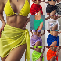 New Chiffon Bikini Cover-Ups For Women Swimsuit Sheer Wrap Scarf Beachwear Summer Beach Outfits Bikini Cover Up Beach Dress 2023