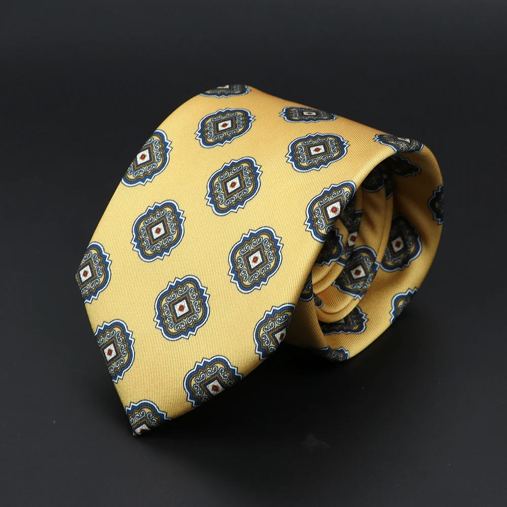 Fashion Men's 7.5cm Silk Tie Super Soft Bohemian Style Dot Chic Novelty Red Blue Necktie Suit Shirt Luxury Banquet Accessories