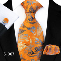 Flower Dot Ties For Men Luxury 8cm Wide Floral Wed Necktie Pocket Square Cufflinks Set Fashion For Men Party Wedding Gift
