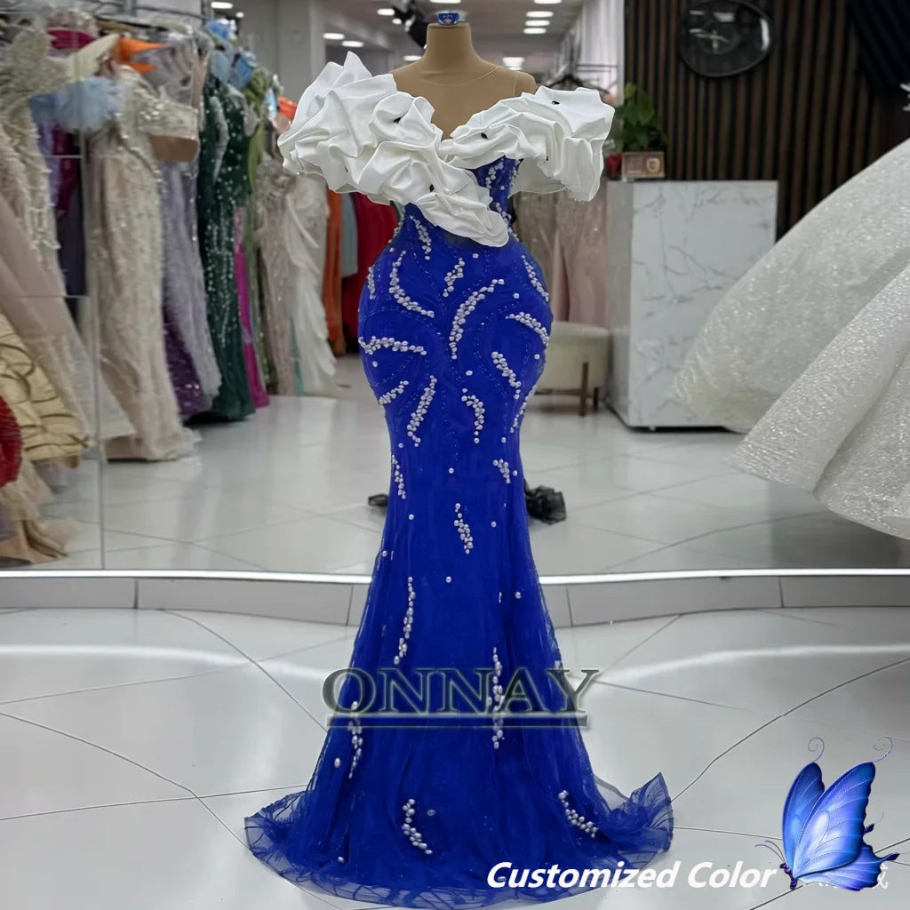 evening dresses boutique dubai SDE5003 Stunning Arabic Dubai Gray Nude Mermaid Floor Length Beaded Lu Stunning Dresses