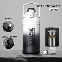 Thermos Water Bottle With Straw Handle Cup 316 Stainless Steel Flask Large Capacity Vacuum Insulated Tumbler