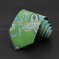 New Design Wedding Men Tie Green Solid Striped Paisley Flower Neckties Men Business Dropshipping Groom Collar Accessories Gift
