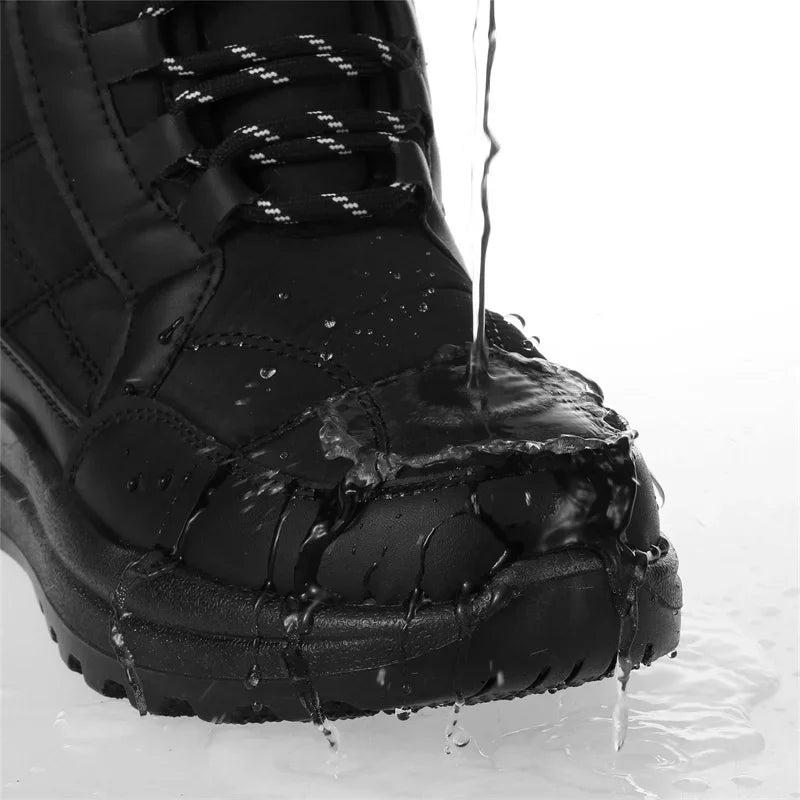Winter Women's Boots Non-slip Plush Warm Snow Boots for Women Lace Up Platform Ankle Boots Comfortable Flat Shoes Cotton Shoes