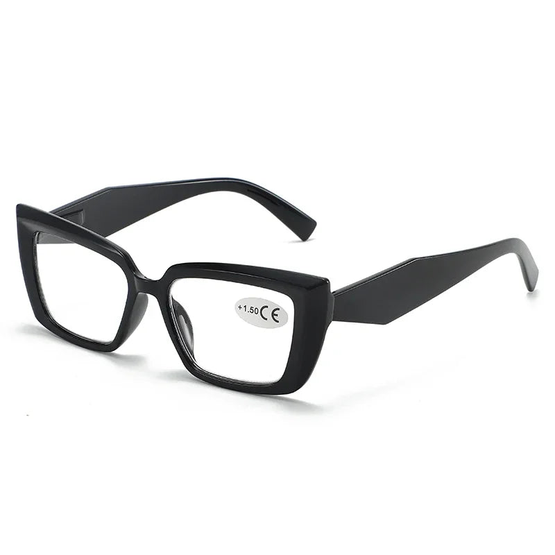 Men Women Small Square Frame Reading Glasses Fashionable Trendy Ultralight Presbyopia Retro HD Far Sight Eyeglasses Plus Diopter