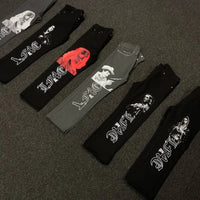 Black Straight Jeans Men Women American Street Trendy Brand Letter Print Jeans Ins Net Red Design Fashion Denim Wide Leg Jeans