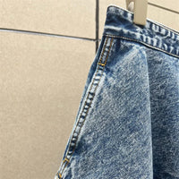 Women's jeans New retro washed women's pants for summer 2025 y2k pure cotton straight leg pants Low waist loose wide leg pants